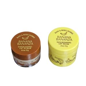 Bath & Body Works Banana Bananza Exfoliating Lip Scrub & Nourishing Lip Mask New